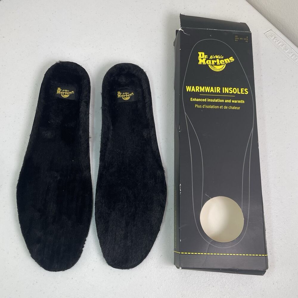 Dr Martens Warmwair Insoles Mens 9 Womens 10 NEW OPEN BOX Faux Fur AD065001-080